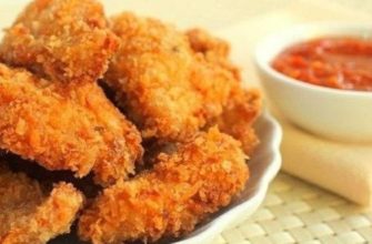 Куриные наггетсы в духовке без масла, яиц и сухарей
