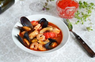 Буйабес с рыбой, мидиями и креветками, рецепт с фото