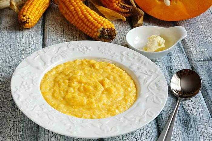 Кукурузная каша с тыквой и тростниковым сахаром