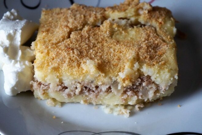 Картофельная запеканка с мясом в духовке как в садике, рецепт с фото