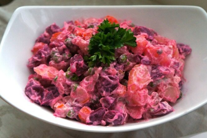 Винегрет с говядиной и яйцами, рецепт с фото и видео