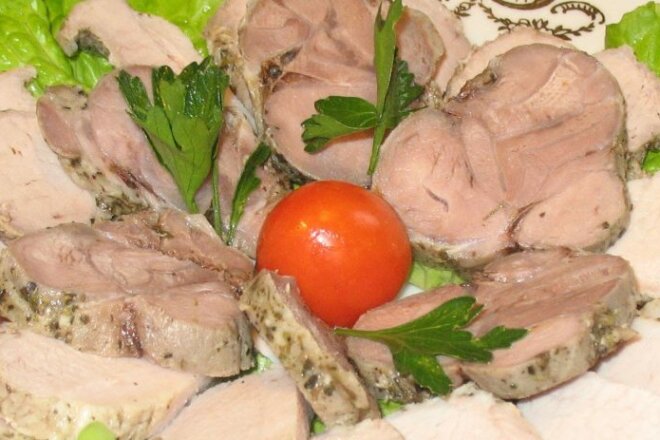 Буженина из курицы с приправами в молоке Буженина из курицы с приправами в молоке, рецепт с фото