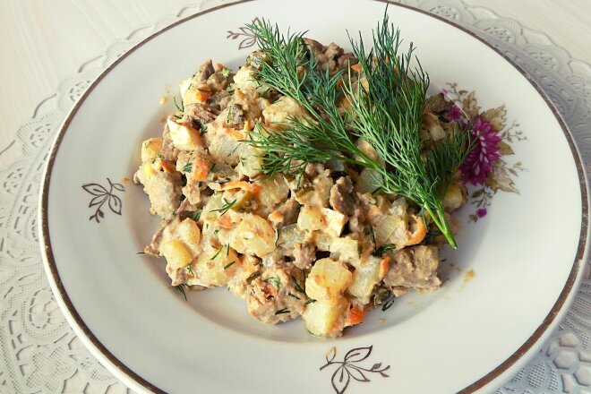 Печеночный салат из куриной печени с солеными огурцами, рецепт с фото и видео