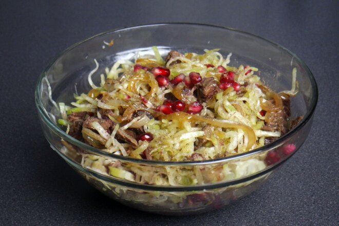 Салат с курицей и редькой по-узбекски, рецепт с фото и видео