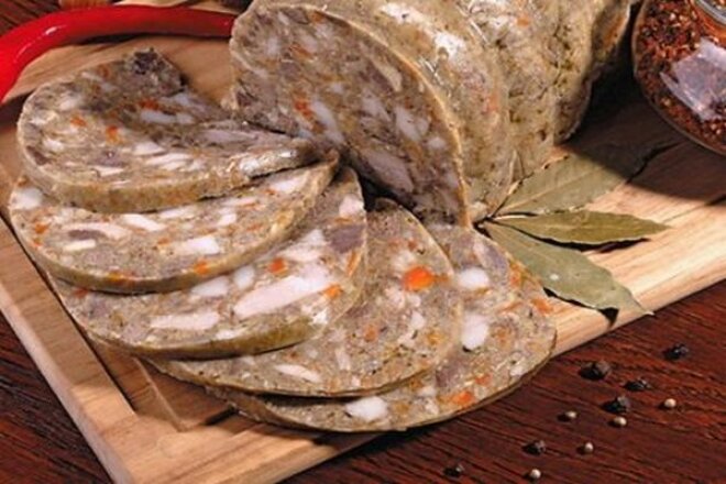 Сальтисон из свиной головы с мускатным орехом в желудке, рецепт с фото и видео