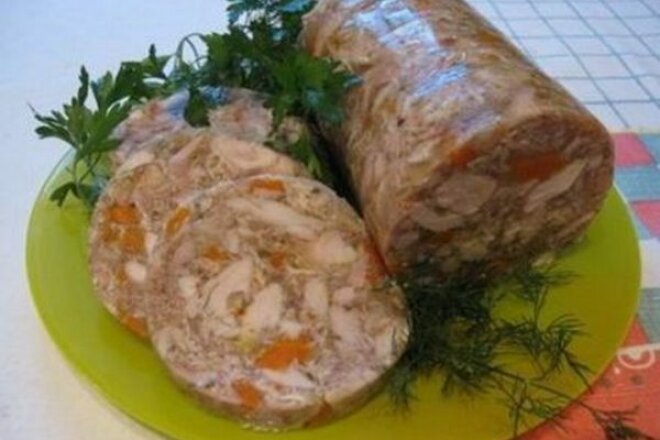 Сальтисон из свиной головы в бутылке, рецепт с фото