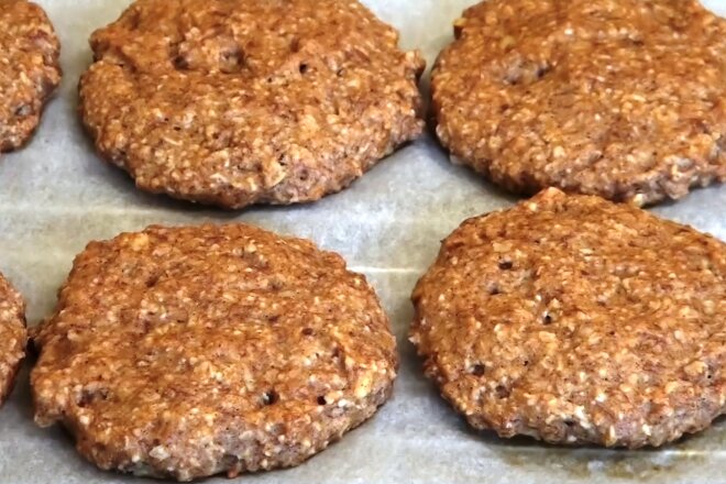 Постное овсяное печенье с бананами и орехами, рецепт с фото и видео