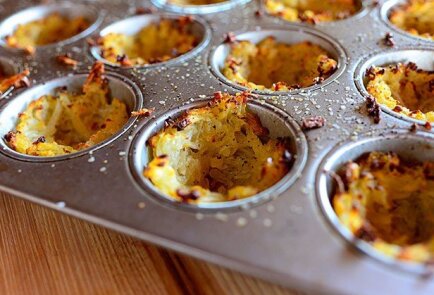 Картофельные корзиночки с яичницей в духовке, рецепт с фото пошагово
