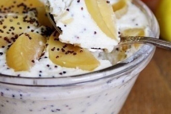 Творожная запеканка с маком и яблоками на пару Творожная запеканка с маком и яблоками на пару, рецепт с фото