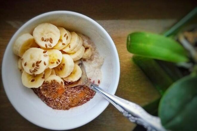 Льняная каша с расторопшей и какао Льняная каша с расторопшей и какао, рецепт с фото