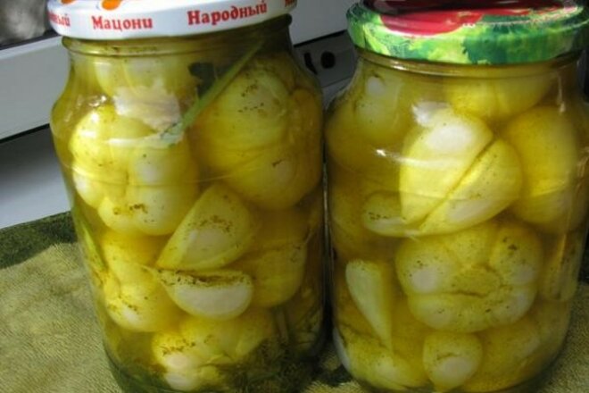 Маринованный чеснок в домашнем яблочном уксусе, рецепт с фото и видео